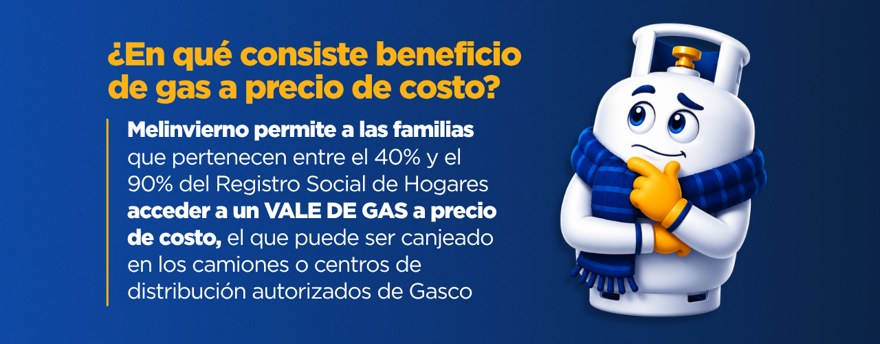Información sobre el beneficio de gas a precio de costo